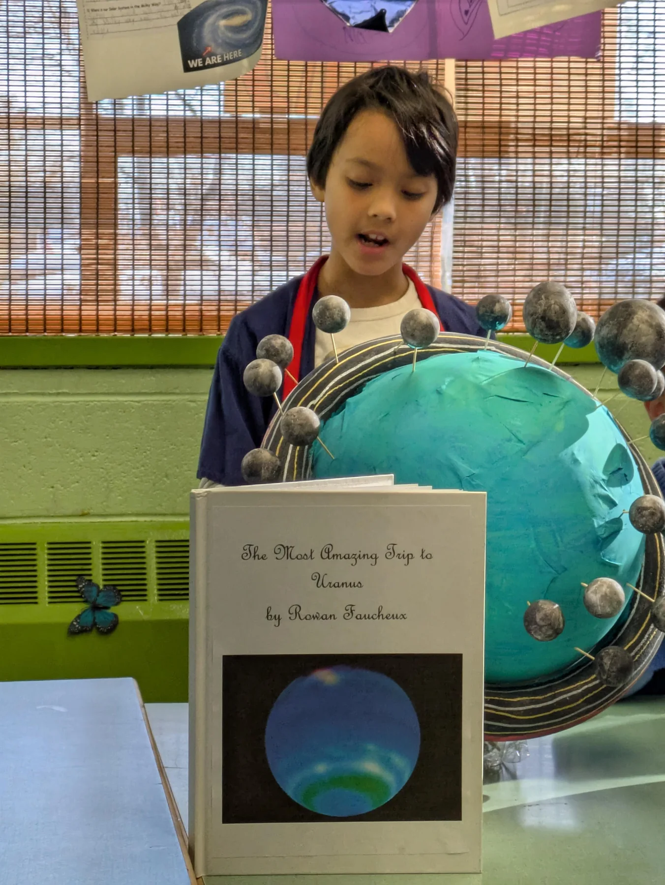 Student invention project with a large model and written presentation